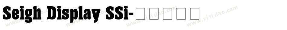 Seigh Display SSi字体转换
